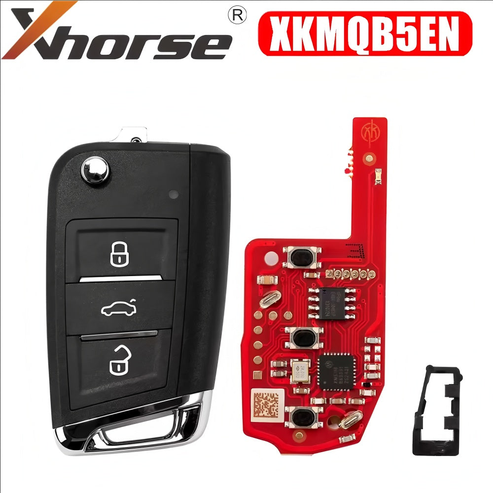 Xhorse XKMQB5EN 2nd Generation MQB Style 3 Buttons Wire Remote Key Support Wireless Programming English Version 5PCS/Lot