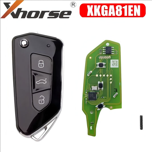 Xhorse XKGA81EN All Black GA08 Style 3 Buttons Wire Remote Key