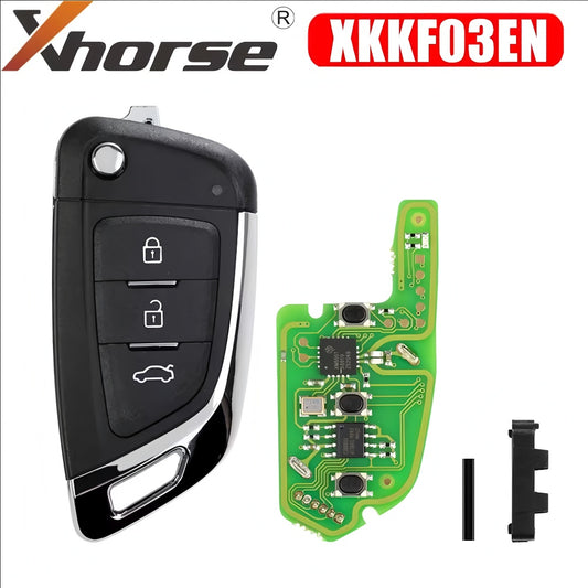 Xhorse XKKF03EN Wire Universal Remote Key 3 Buttons Flip Type