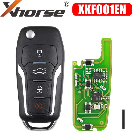 Xhorse XKFO01EN Wire Remote Key for Ford Condor Flip 4 Buttons Unmovable Key King English Version