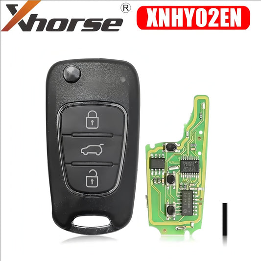 Xhorse XNHY02EN Universal Wireless Remote Key for HYUNDAI Flip 3 Buttons