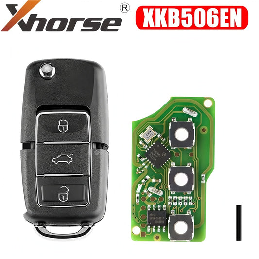 Xhorse XKB506EN Wire Remote Key B5 Flip 3 Buttons Extreme Black English Version