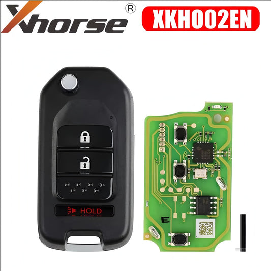 Xhorse XKHO02EN Wire Remote Key for Honda Flip 2+1 Buttons English Version