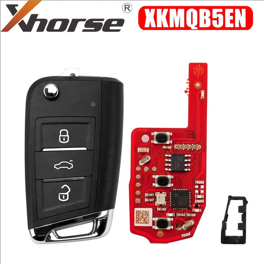 Xhorse XKMQB5EN 2nd Generation MQB Style 3 Buttons Wire Remote Key Support Wireless Programming English Version 5PCS/Lot
