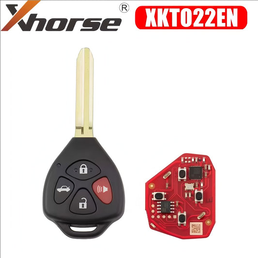Xhorse XKTO22EN 2nd Generation Wire Remote Key for Toyota Style Flat 4 Buttons