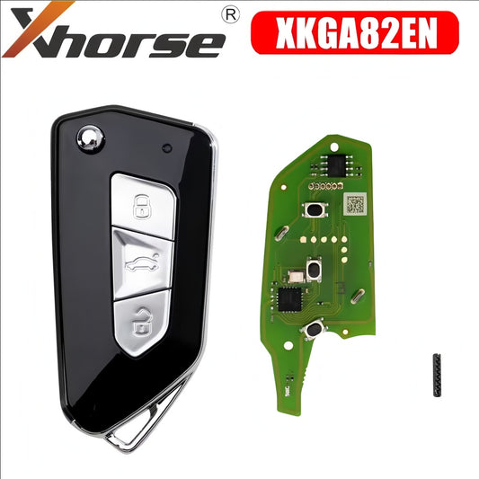 Xhorse XKGA82EN Electroplated Matte GA08 Style 3 Buttons Wire Remote Key