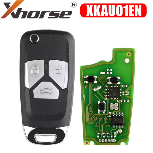Xhorse XKAU01EN Wire Universal Flip Remote Key 3 Button for Audi